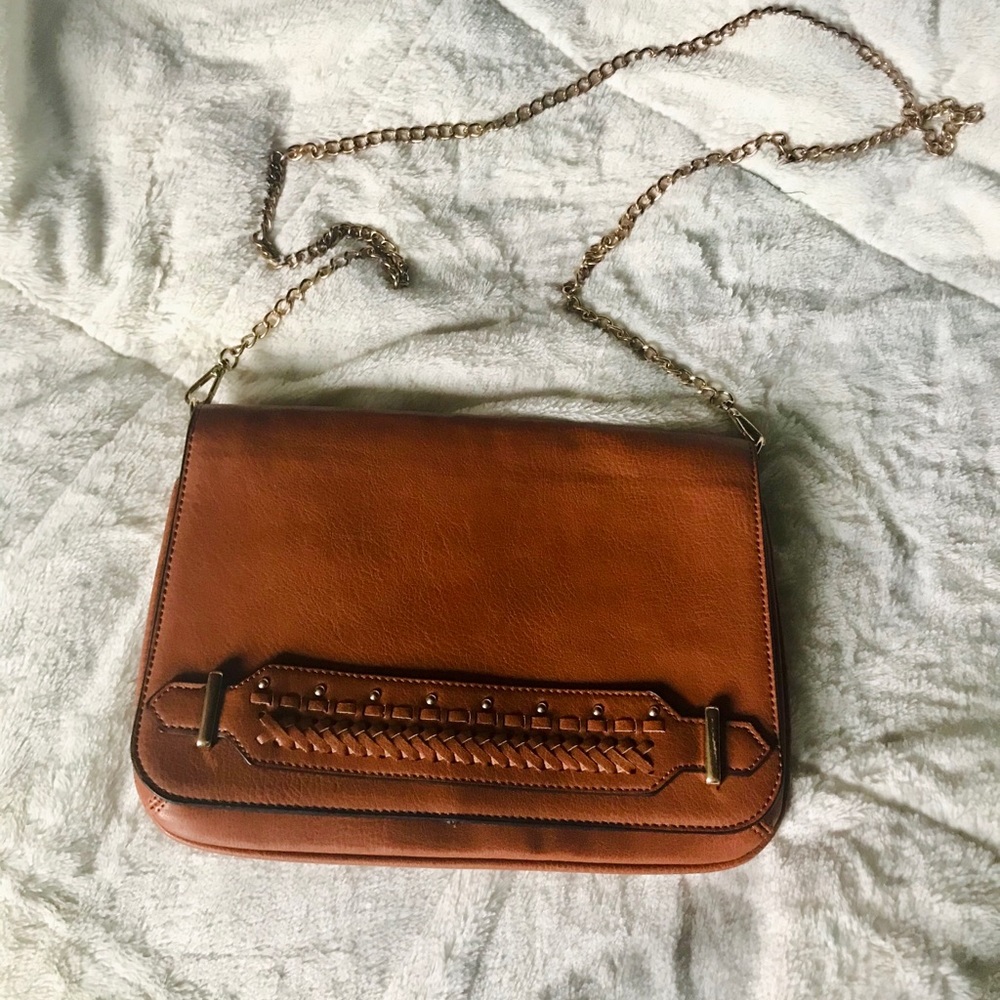 SOLD Francesca’s Brown Leather Purse Shoulder Bag